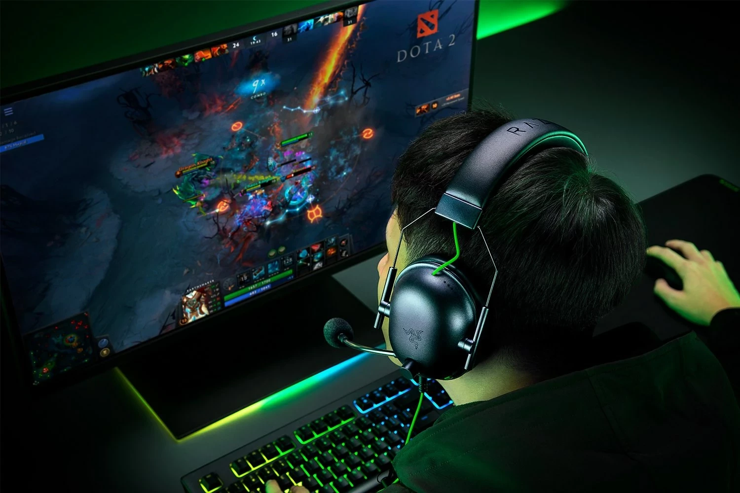 Kufje Razer BlackShark V2 X, me kabllo, USB Type-C, për lojëra, e zezë