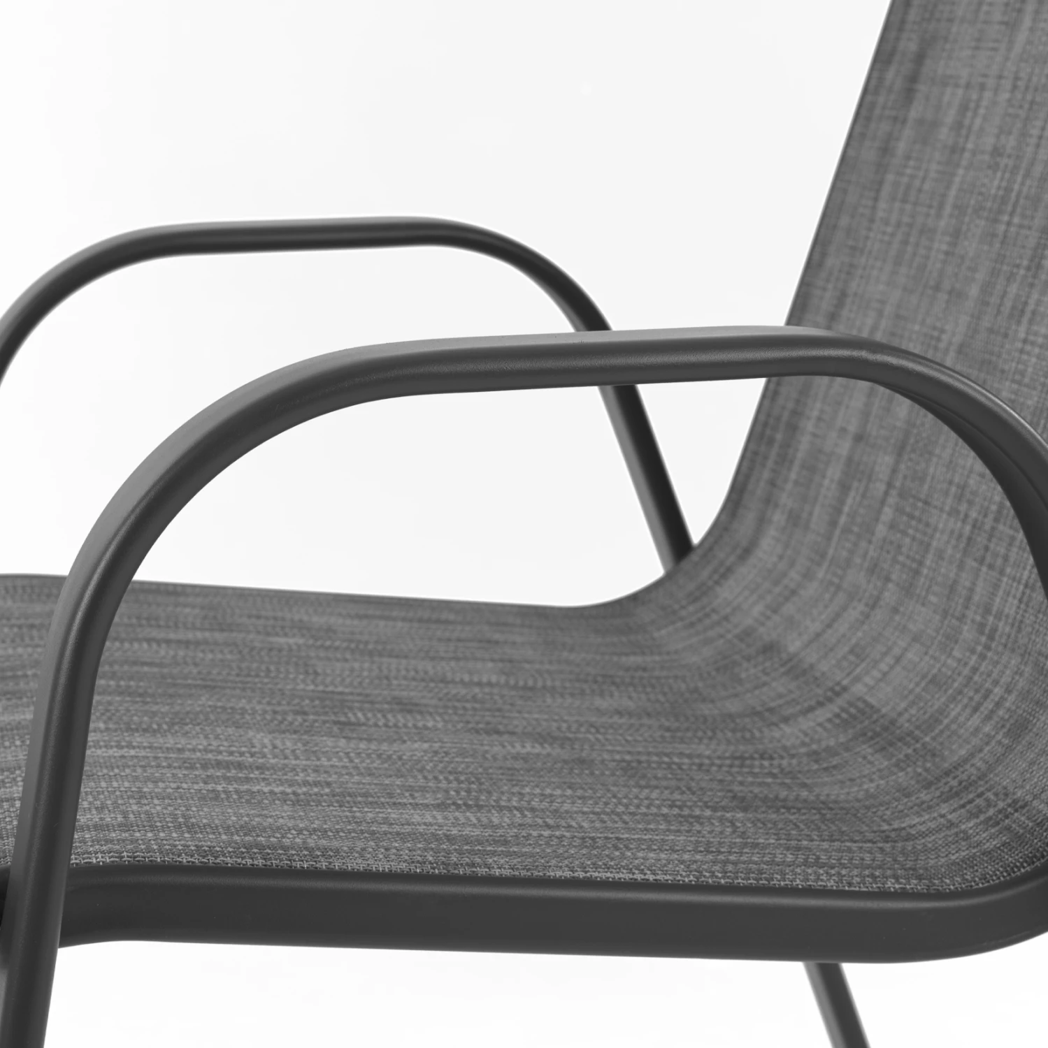 Karrige e jashtme LEON FH5000.01 kornizë metali gri-tekstilene gri 54x70x93Hcm