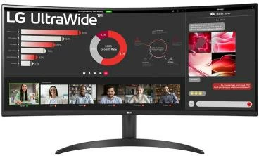 Monitor, LG, 34WR50QK-B 34WR50QKB (34WR50QK-B.AEU), 32", i sheshtë TFT/LCD, e zezë