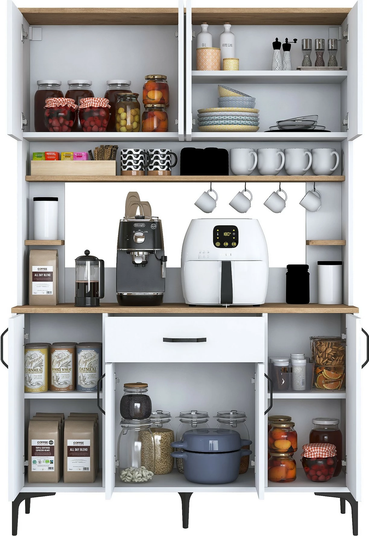 Dollap multifunksional, ngjyrë e bardhë, Skye Decor, JE177 - 3348