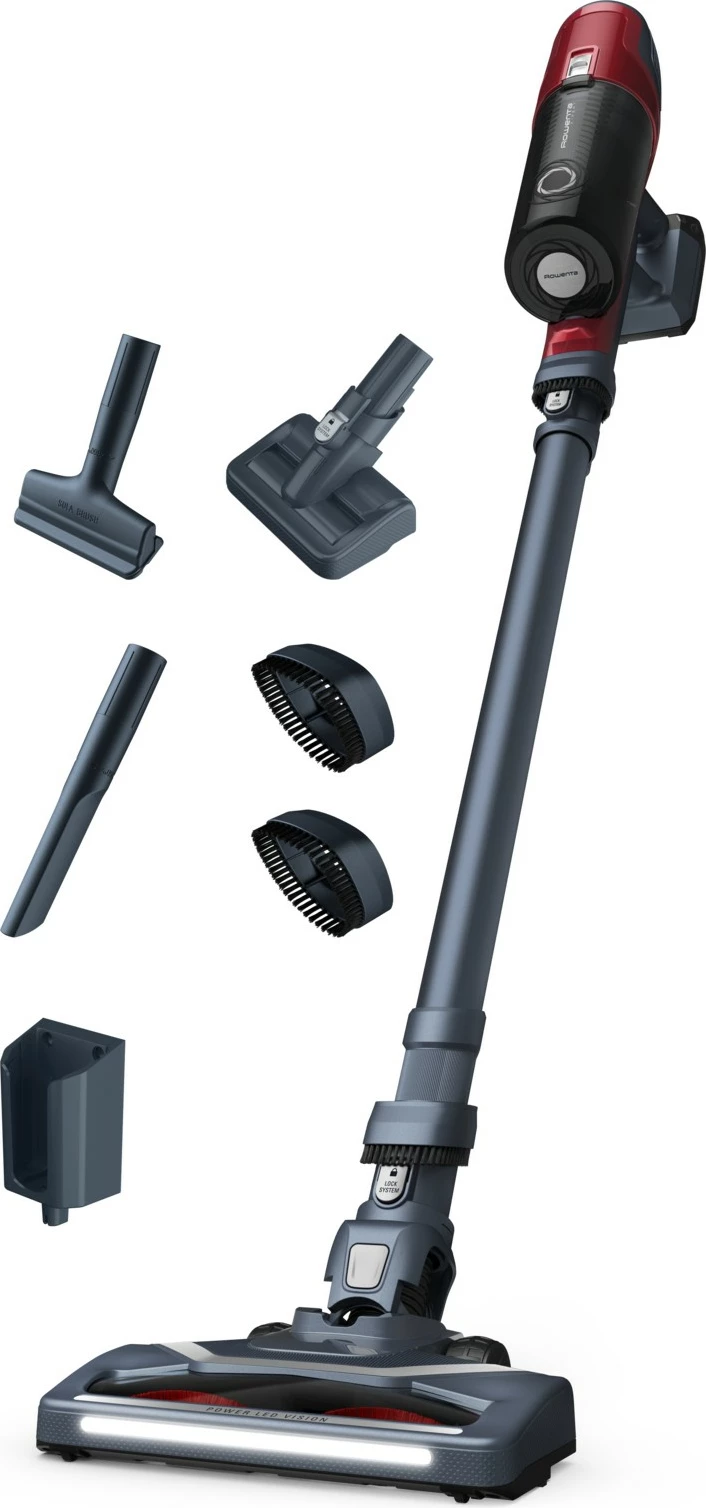 Fshesë me korrent pa kabllo Rowenta X-PERT 6.60 ANIMAL RH6878WO, 18V, 2-në-1, e zezë/kuqe