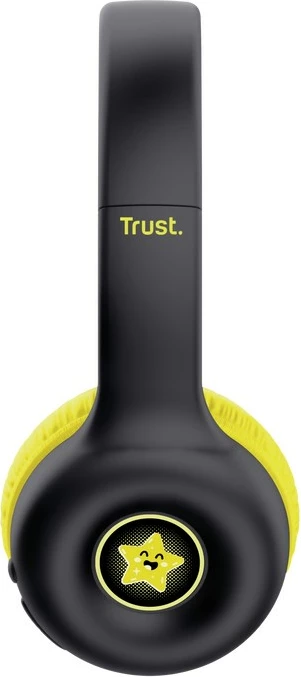 Kufje Trust Nouna, me Bluetooth & USB Type-C, për thirrje/muzikë, e zezë/verdhe