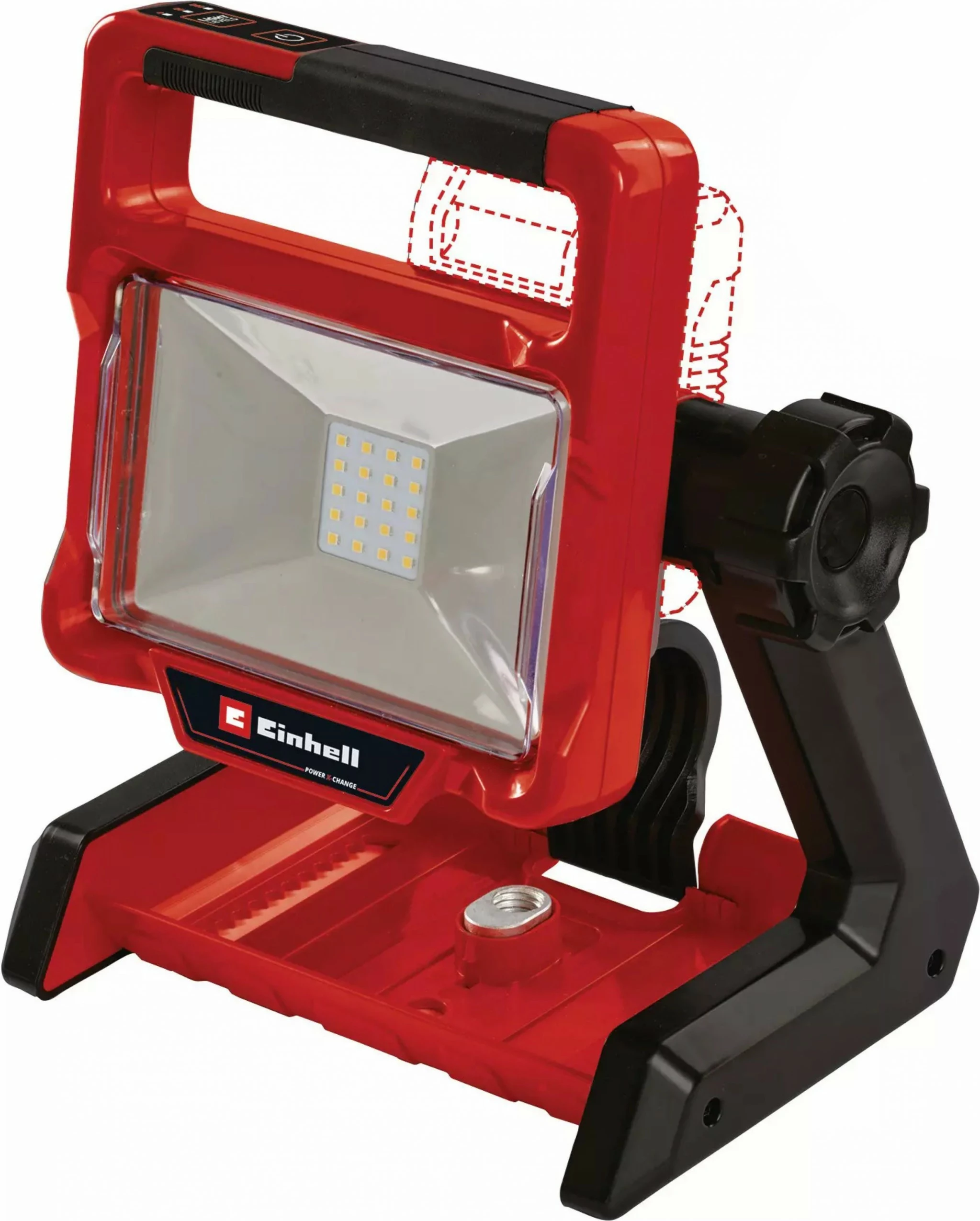 Dritë pune Einhell TE-CL 18/2000 LiAC Solo, LED, 20 llamba, pa bateri, e zezë/e kuqe