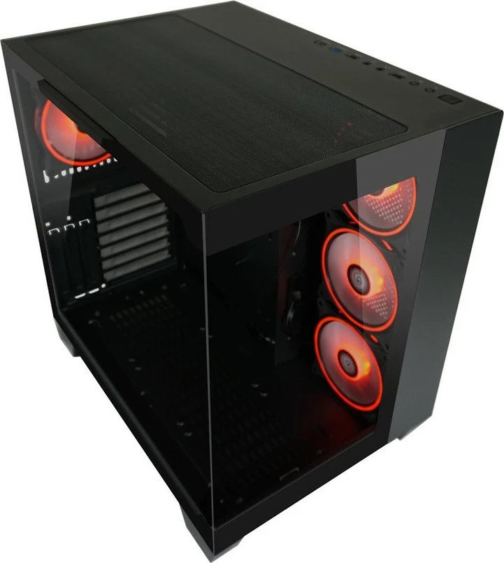 Kasë LC-Power 809B Dark Storm_X, Midi Tower, ATX, RGB, e zezë