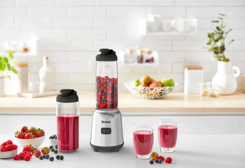 blender Tefal Mix & Move BL15FD30 300W 2 shishe 0.6 L smoothie argjend