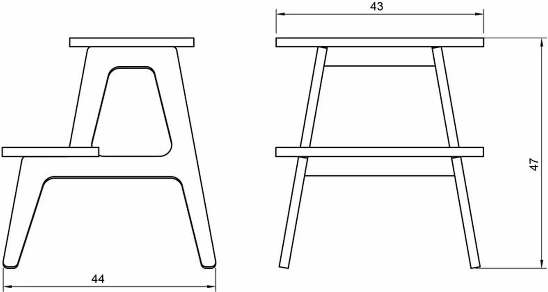 Shkallë druri për shtëpi, ngjyrë natyrale, Skye Decor, CPT3001-47