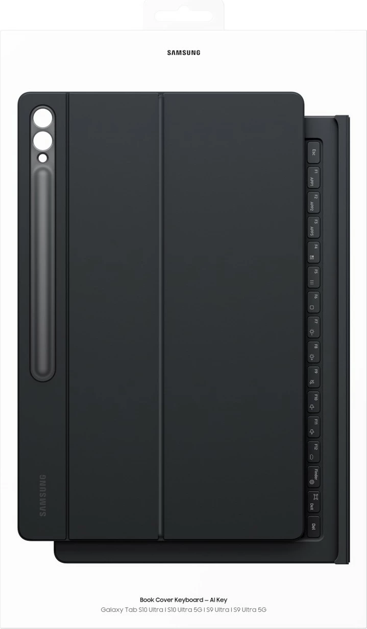 Mbështjellës tastierë Samsung EF-DX925, QWERTZ, Gjermanisht, Touchpad, Galaxy Tab S10 Ultra, Galaxy Tab S9 Ultra, E zezë