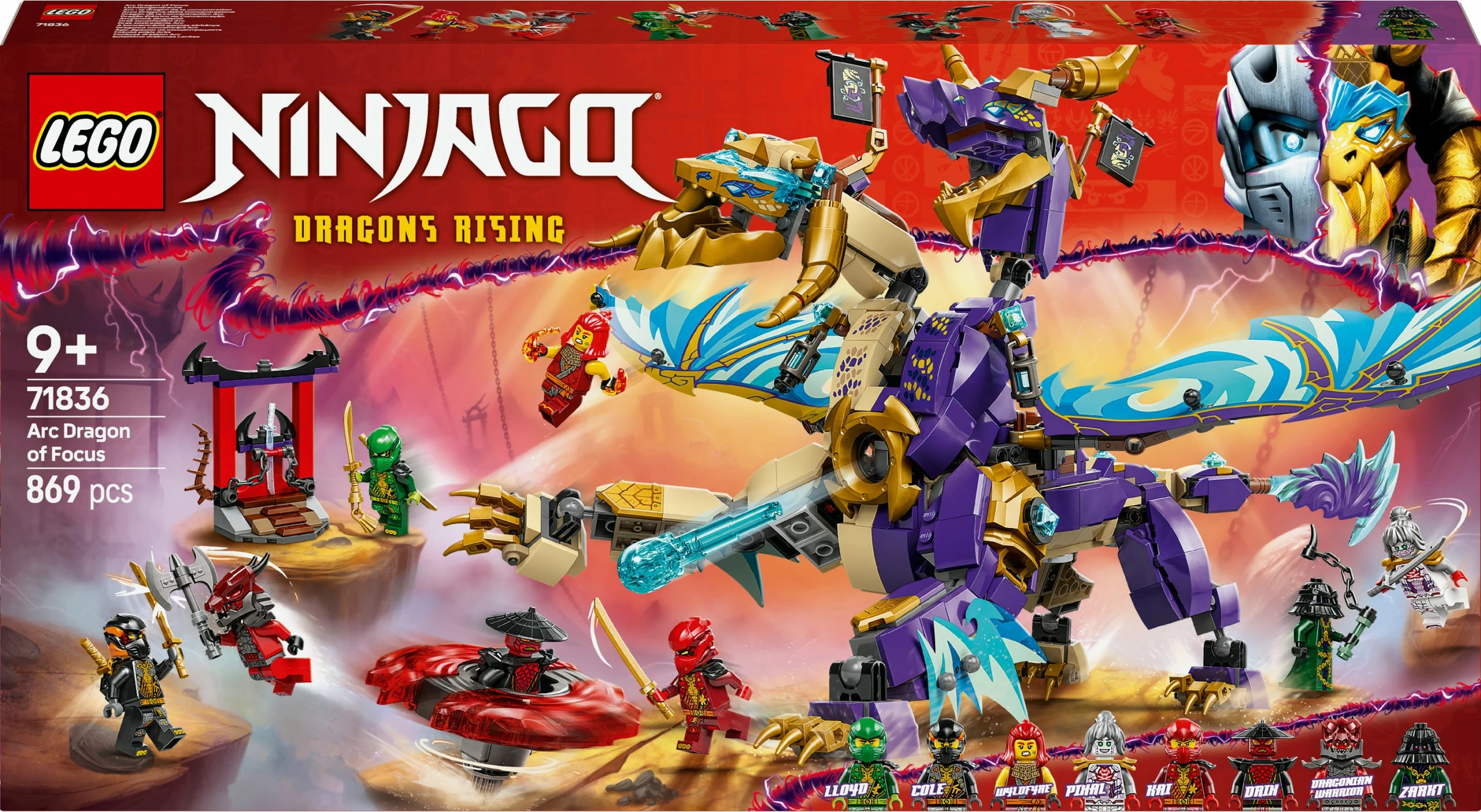 Set ndërtimi LEGO Ninjago 71836 Lichtbogendrache, 869 pjesë, multikolor