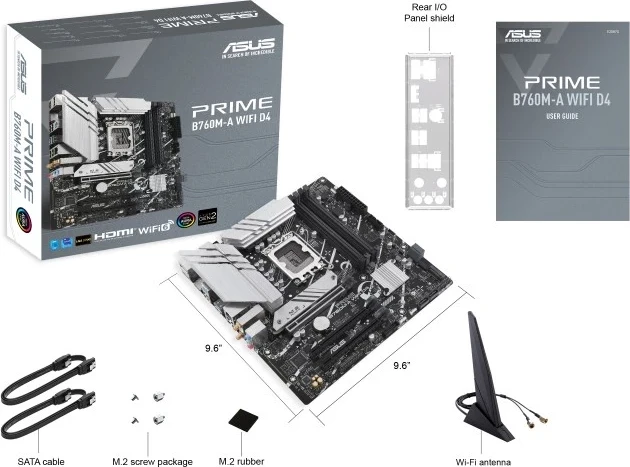 Pllakë amë ASUS PRIME B760M-A WiFi D4 Intel B760 LGA 1700 micro ATX