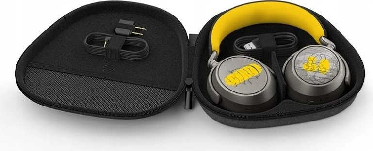 Kufje Sennheiser Momentum 4 Wireless, 80th Anniversary Edition, e zezë me të verdhë