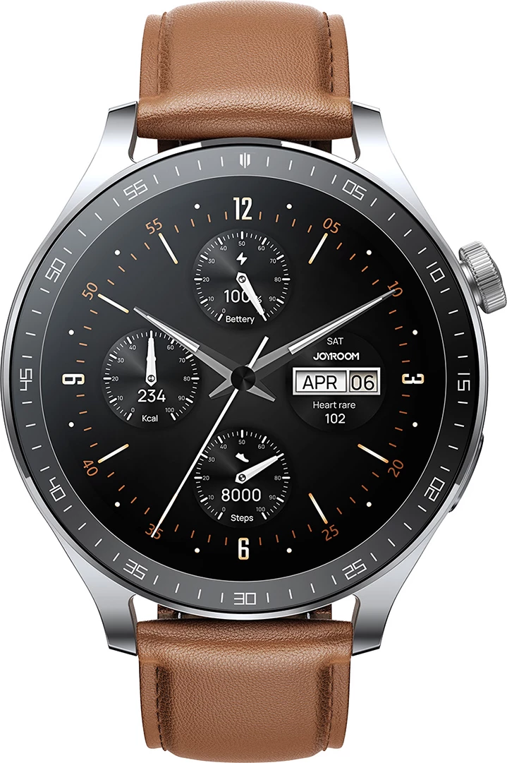 Smartwatch Joyroom JR-FC2 Pro, 1.46", Bluetooth, 350mAh, argjendtë, me rripa lëkure dhe silikoni