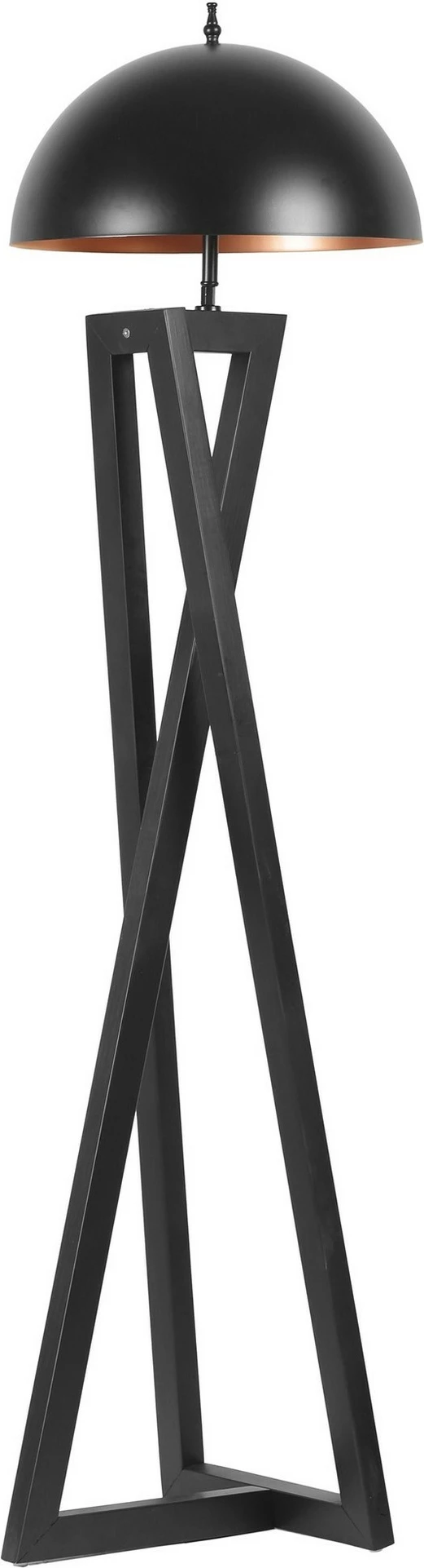 Llambë dyshemeje Opviq, trup druri, kapak i zi retro, Maçka Siyah Büyük