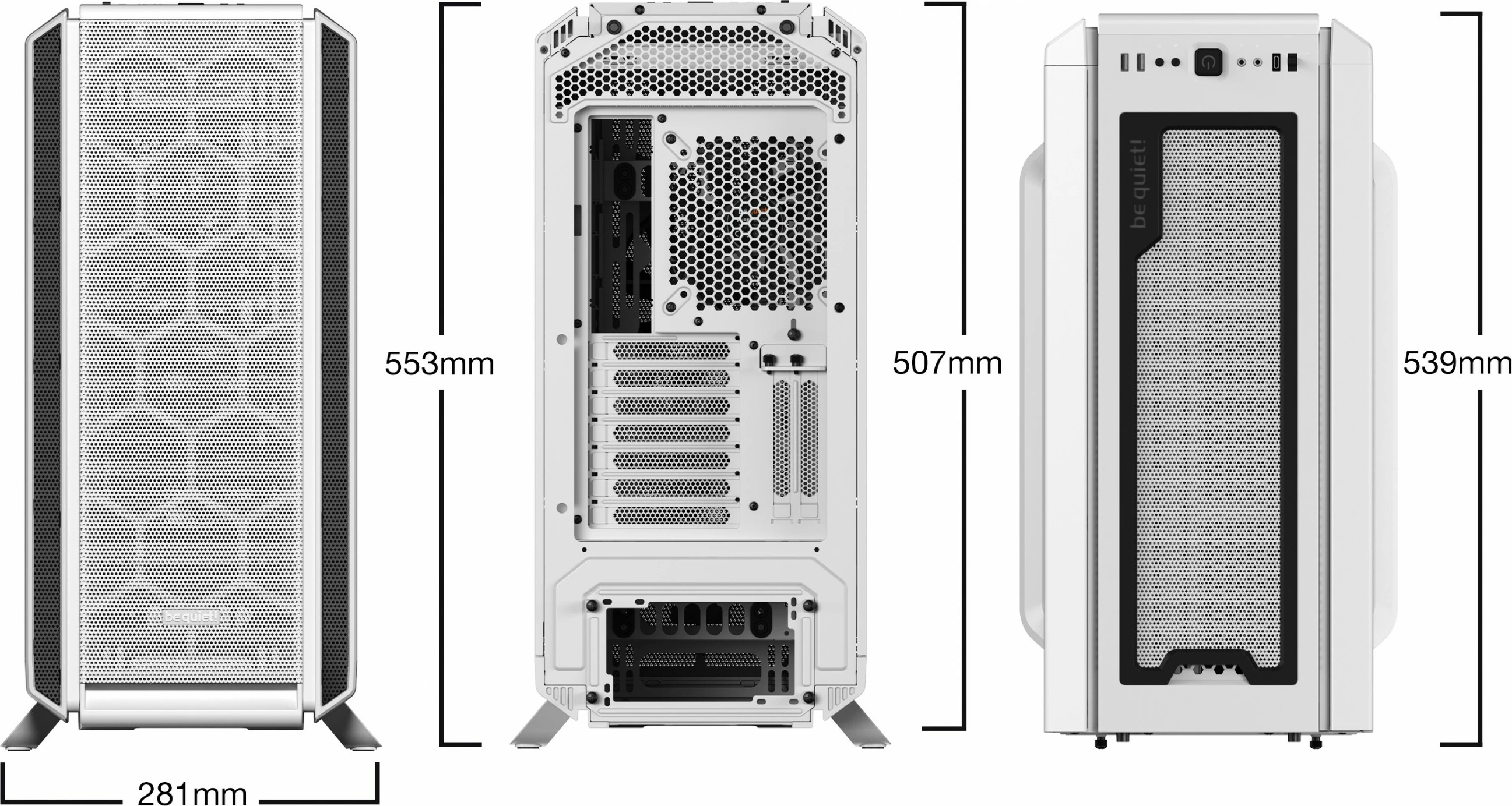 Kasë be quiet! Silent Base 802 Window White, Midi Tower, PC, ATX, EATX, micro ATX, Mini-ITX, e bardhë