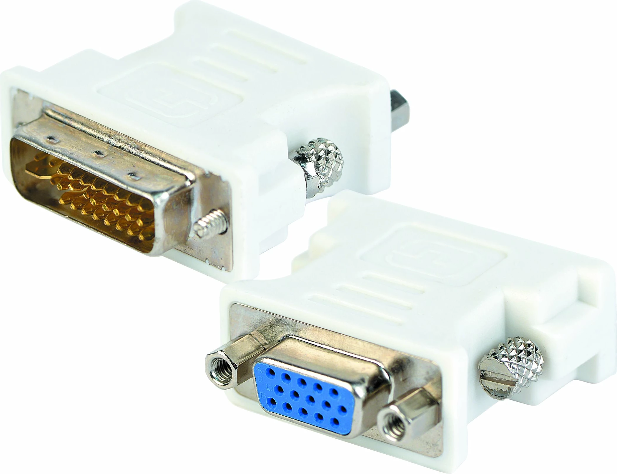 Adapter kablloje Gembird A-DVI-VGA, për lidhje DVI në VGA, Bardhë