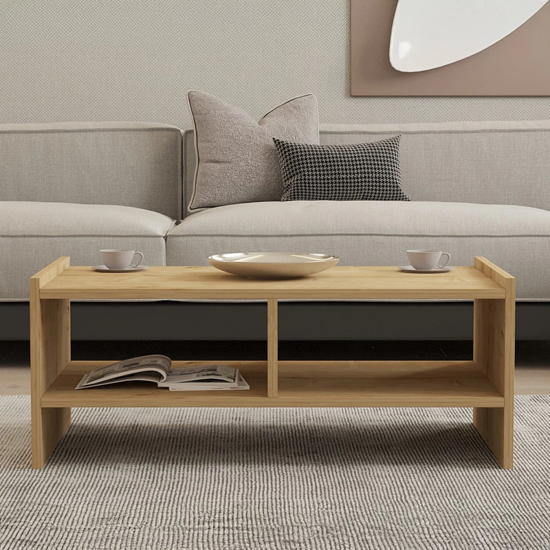 Tavolinë kafeje Tiena, ngjyrë lisi, 90x50x35cm