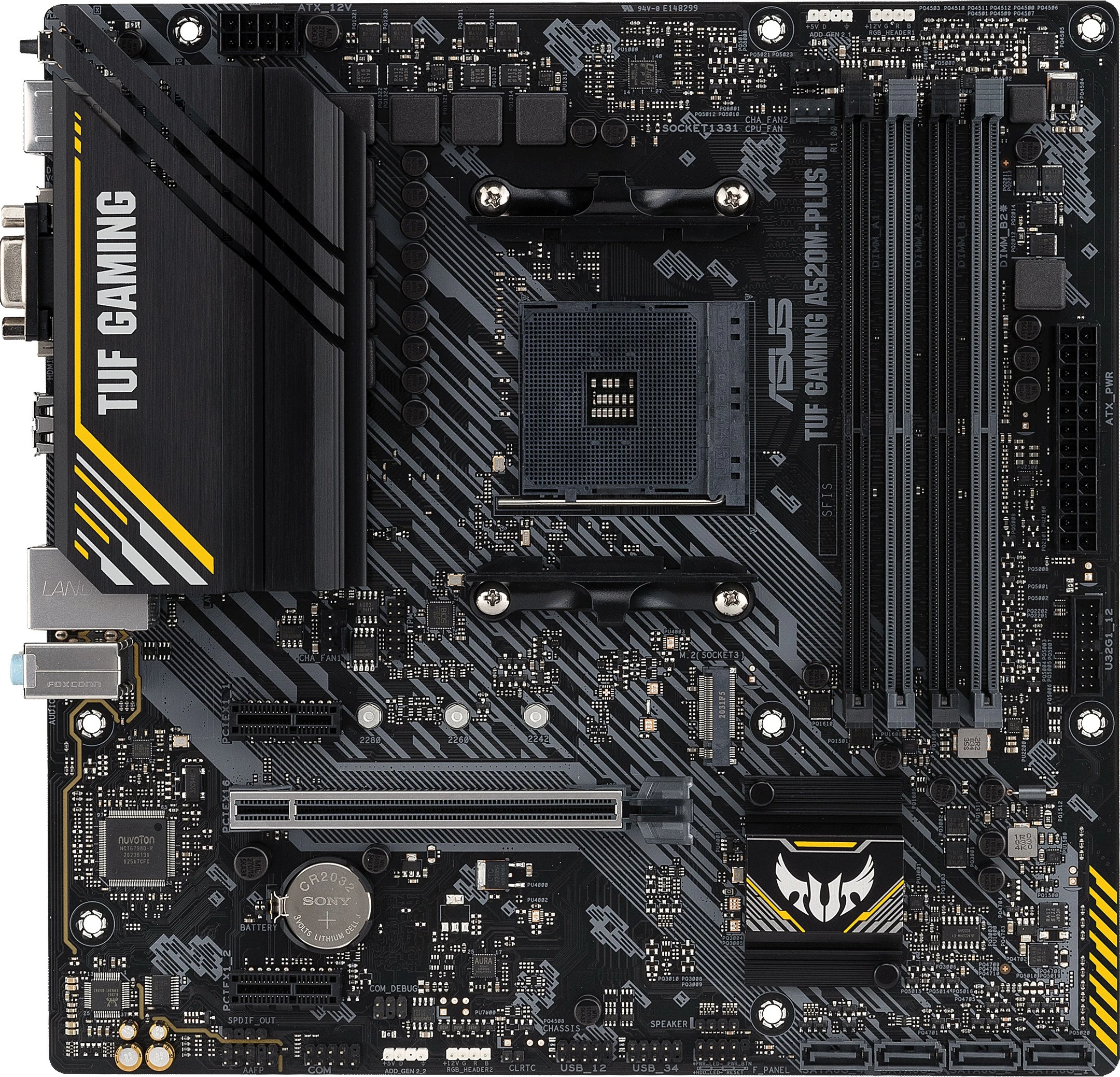 Pllakë amë ASUS TUF GAMING A520M-PLUS II, AMD, Socket AM4, DDR4-SDRAM, 128 GB