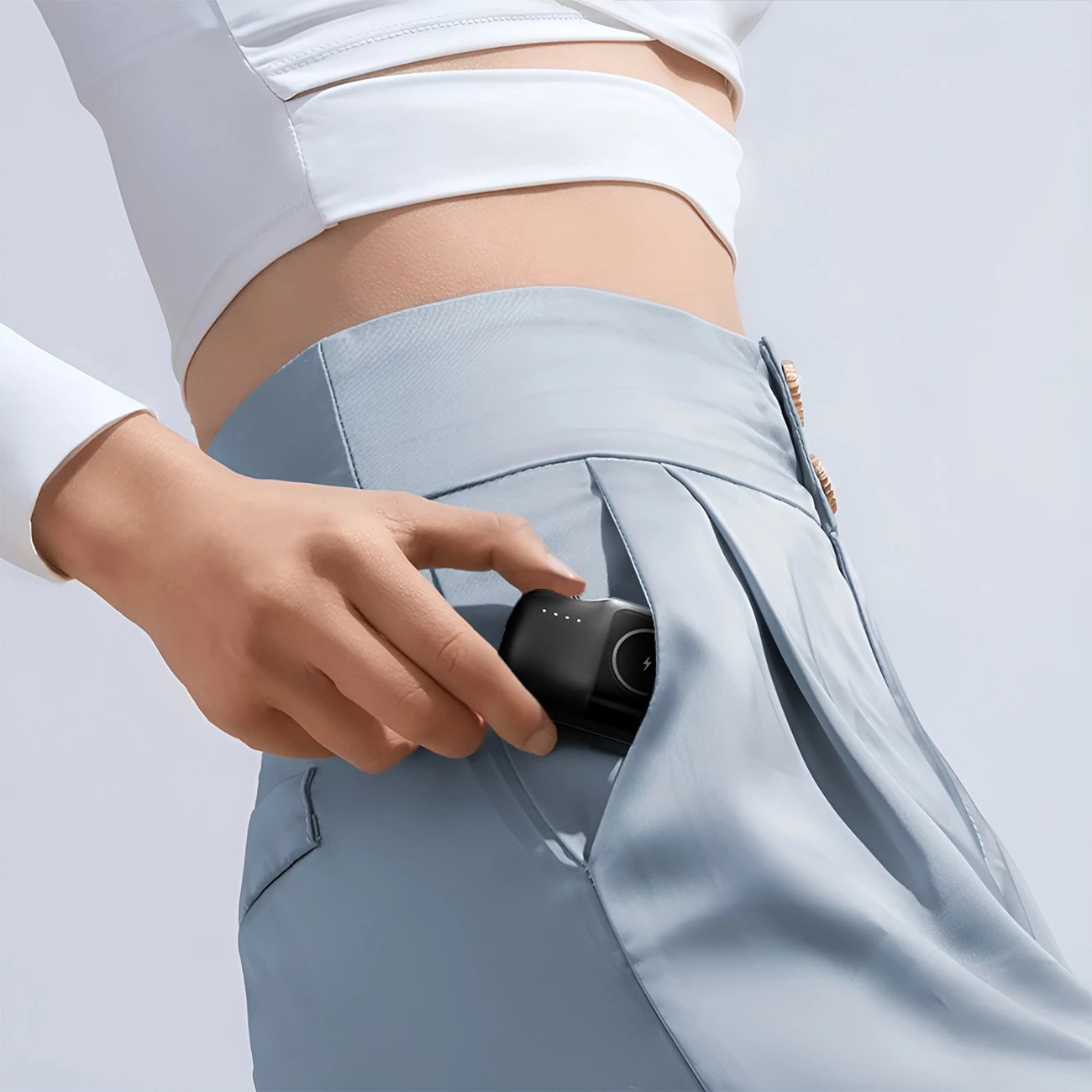 Powerbank Wozinsky WF16-YCS, 5000mAh, USB-C, me kabllo të integruar dhe karikues për Apple Watch, e zezë