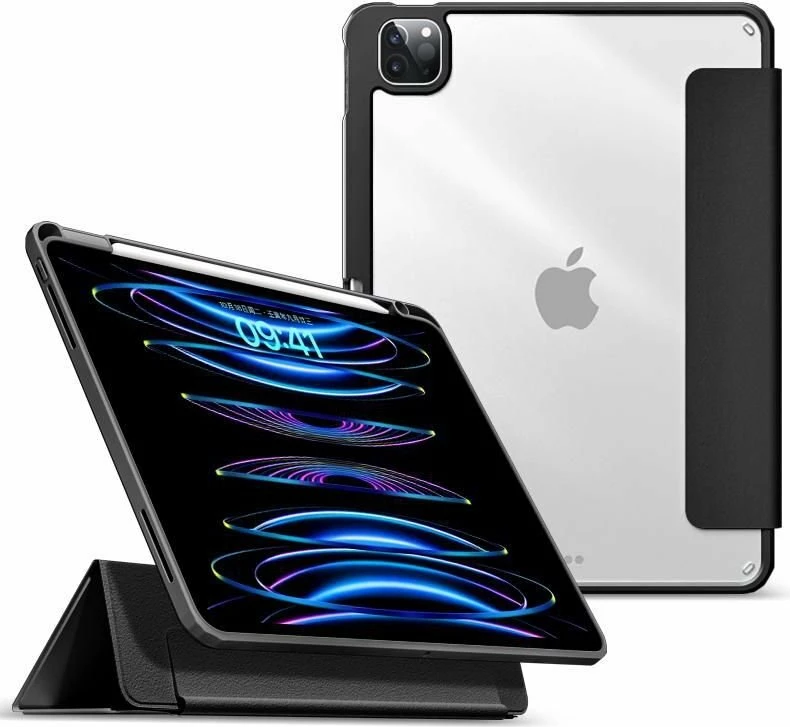 Mbështjellës folio eStuff iStuff për iPad Pro 13\" (2024/2025), magnetik, TPU, i zi