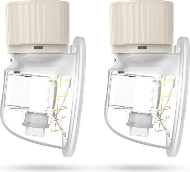 Pompë gjiri elektronike neno VENTO TWIN, pa tela, 150 ml, Bezhe, set 2 copë