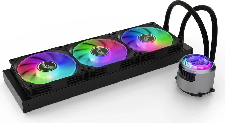 Ftohës uji VALKYRIE Jarn 360 ARGB, për procesor, me tre ventilatorë, RGB