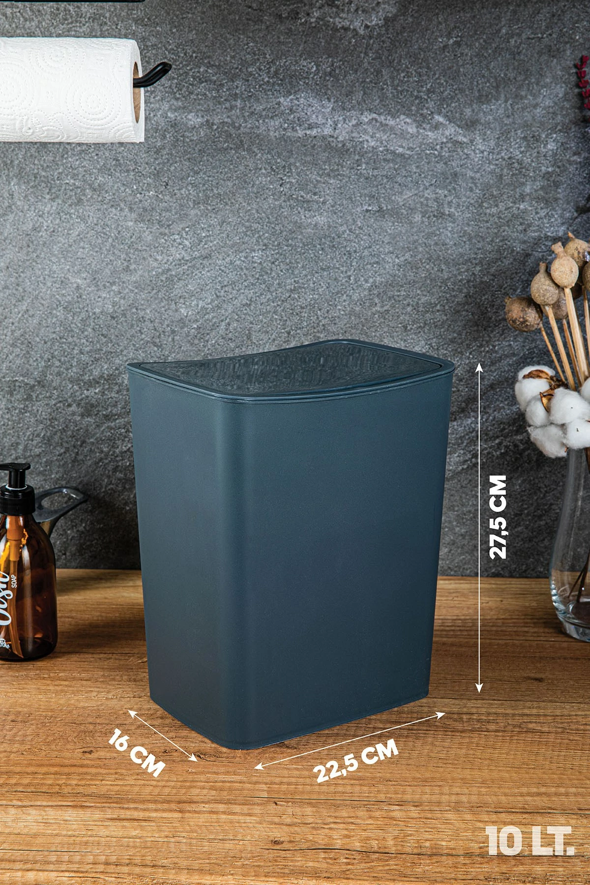 Kosh plastik Hermia Concept, anthracite, TRN-184-04, 30x22x35cm