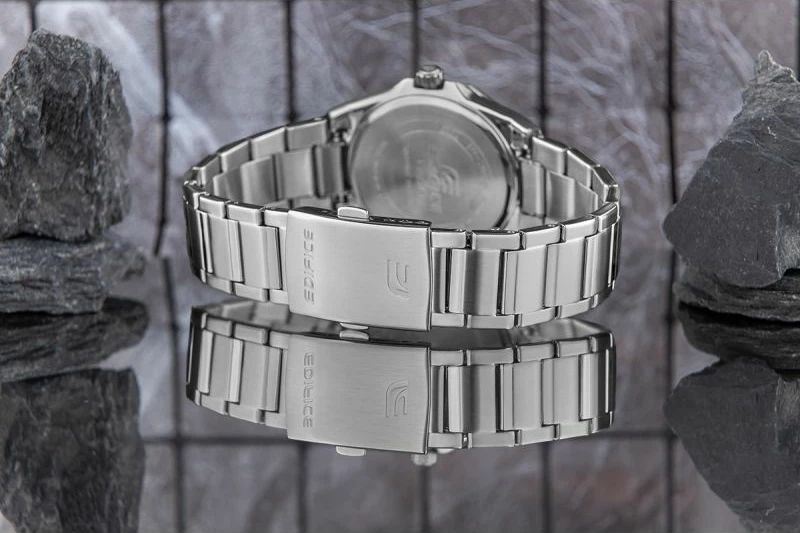 Orë dore për meshkuj Casio Edifice EFR-S108D-2AVUEF, argjendtë/kaltër, me kuti