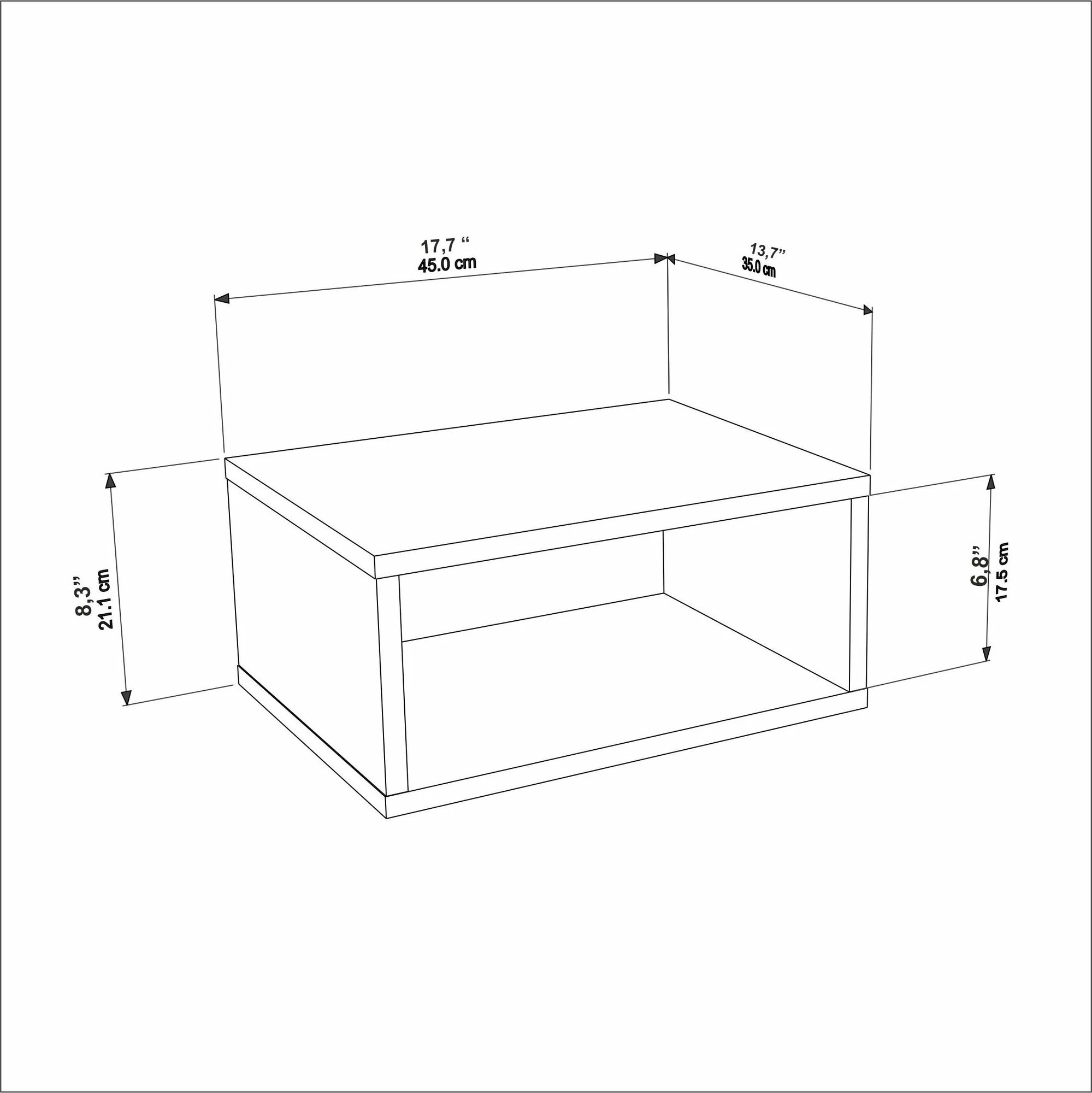 Komodinë nate Skye Decor, ngjyra Ephesus, Dora