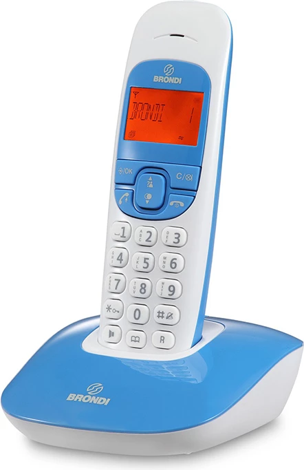 Telefon pa kabllo Brondi Nice, bardhë/blu