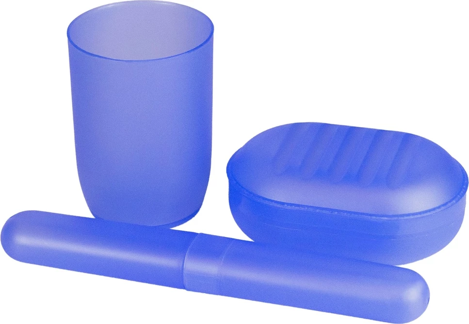 Set aksesorësh tualeti Inter Vion unisex blu, 3 copë