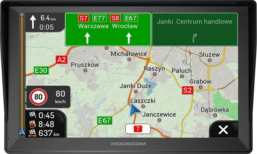 GPS navigacion për vetura MODECOM FreeWAY CX 9.3 PLUS me iGO Navigation, 16 GB, E zezë