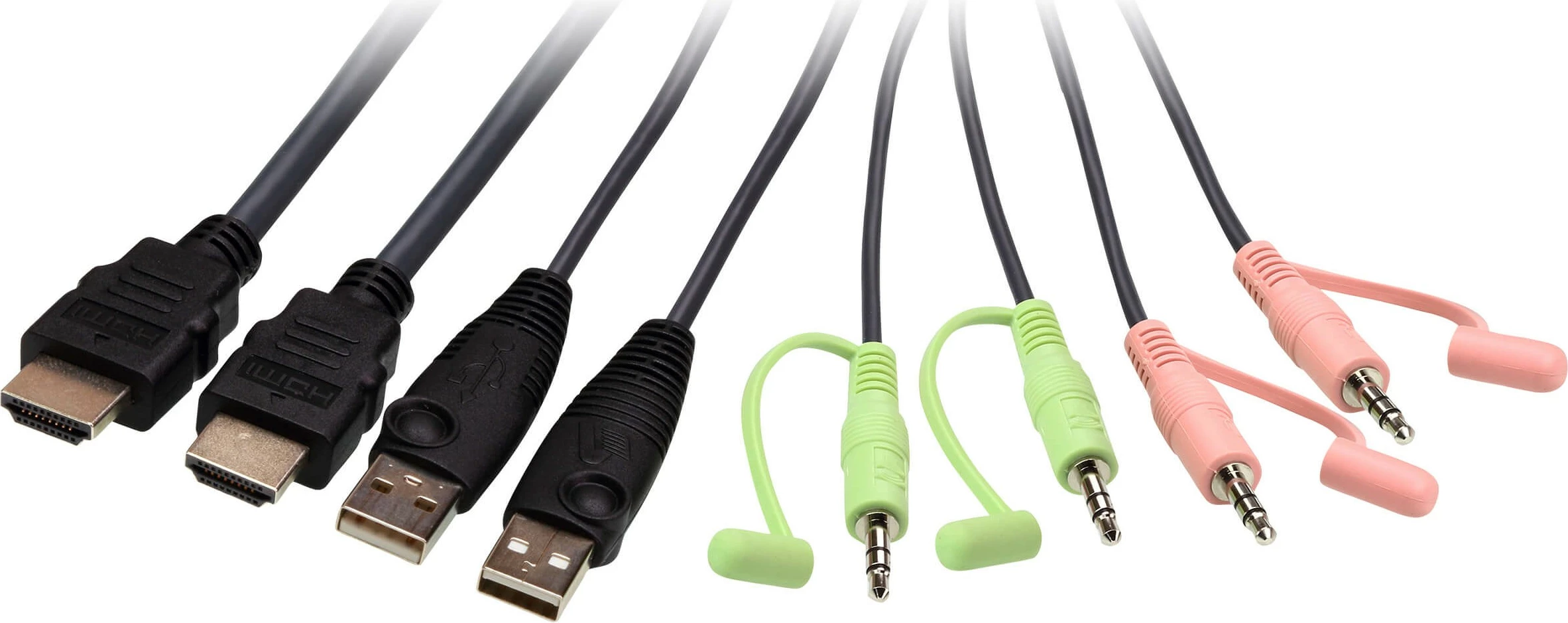 KVM switch ATEN CS22H, 2 porta, USB, HDMI 4K, e zezë