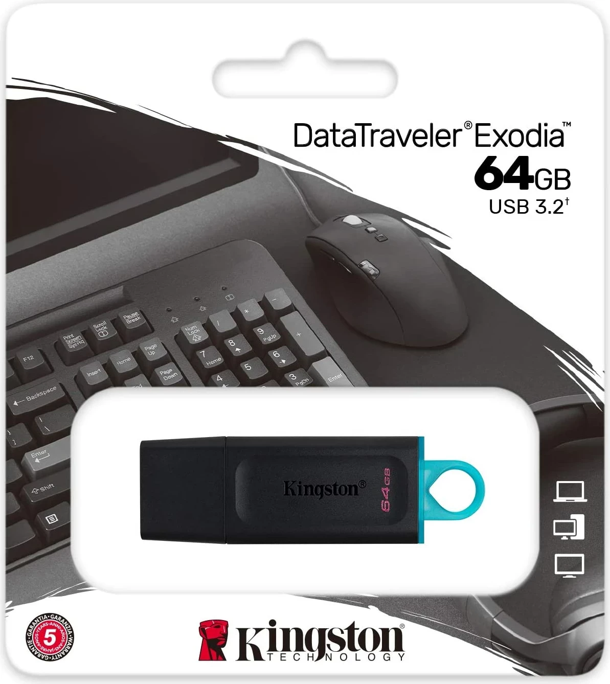 USB Kingston DataTraveler Exodia 64GB Nero/Celeste