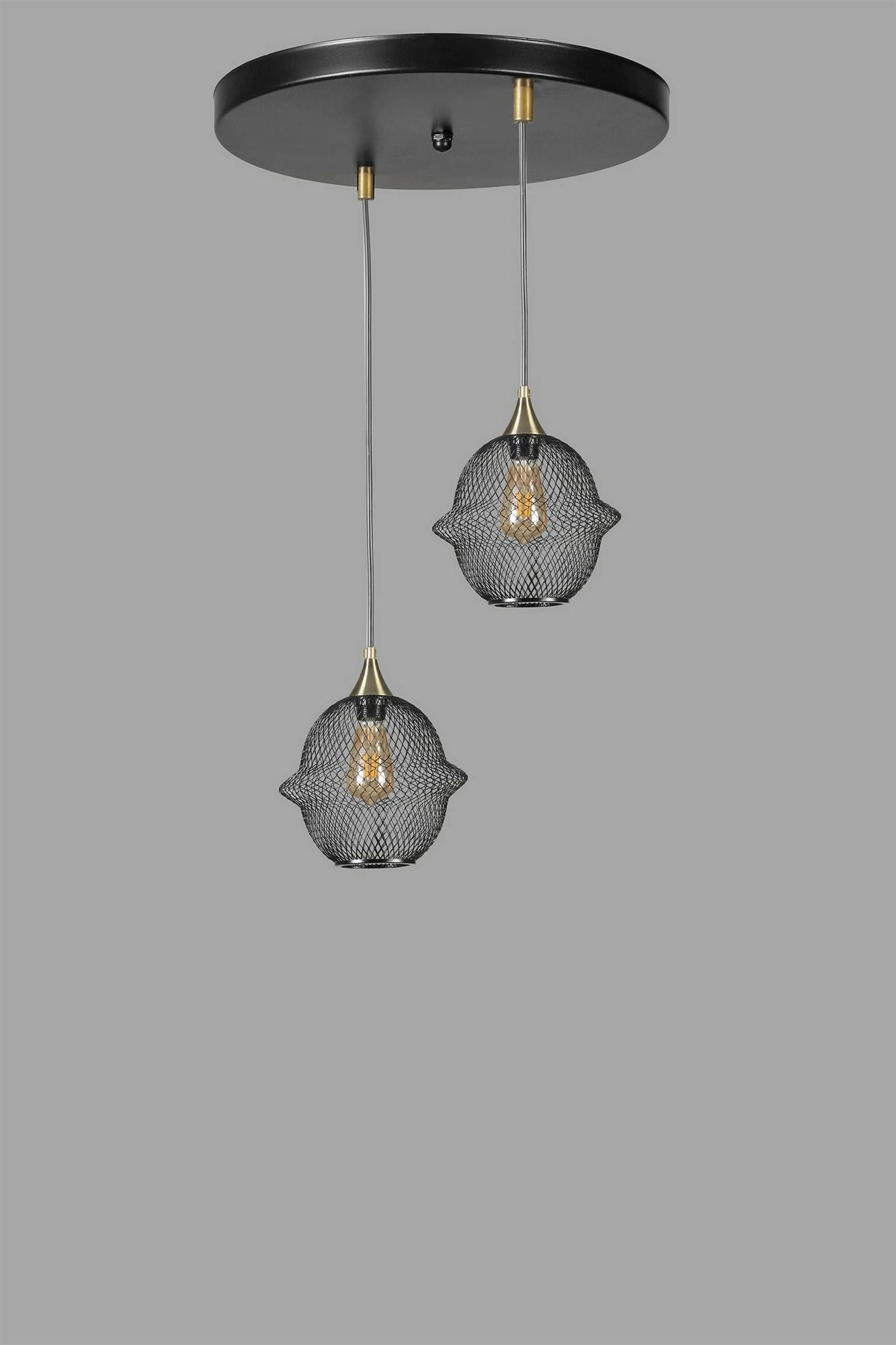 Llambë tavani Opviq Merkür 2 llampa, tepsi e zezë