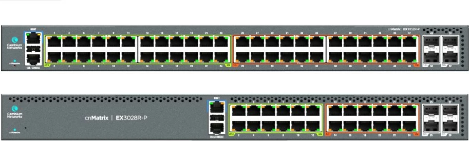 Switch Cambium Networks MXEX3028GXPA10, Managed, 2.5G Ethernet, PoE, Rack mounting, i zi