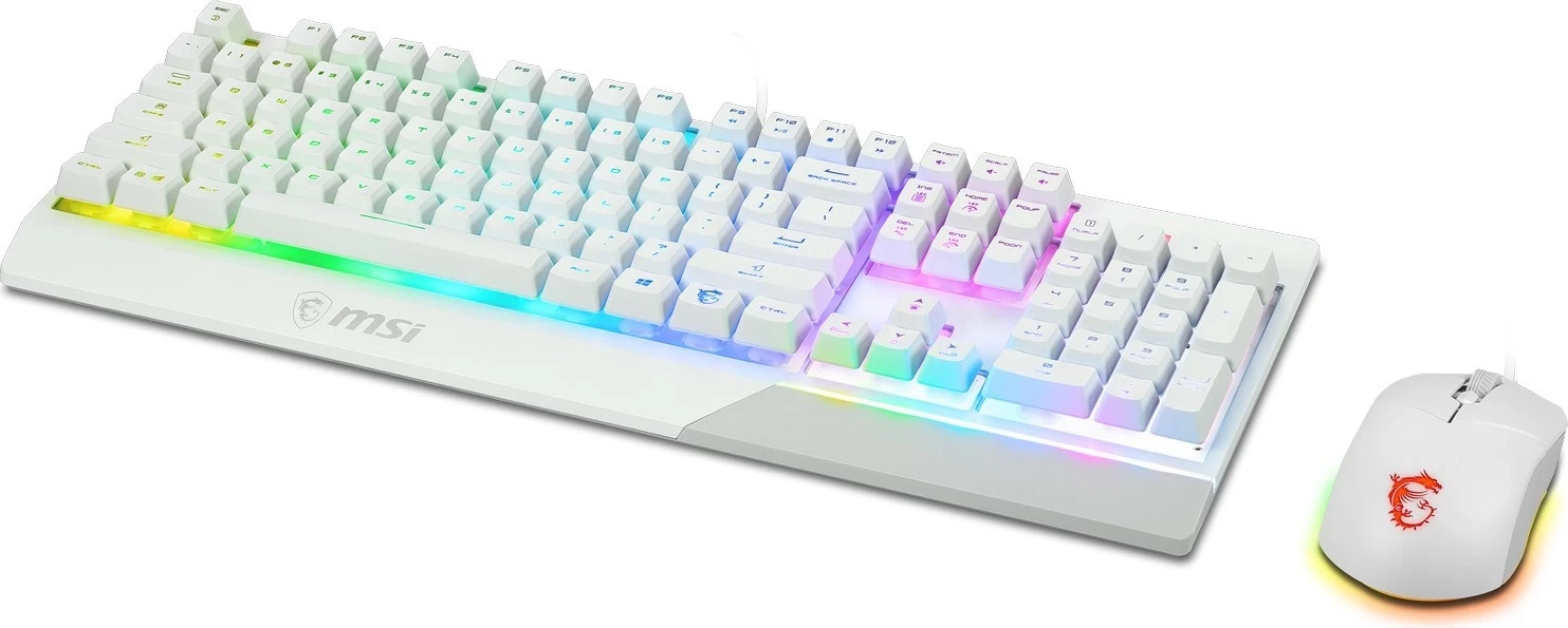 Tastierë dhe mi për lojra MSI, të bardhë