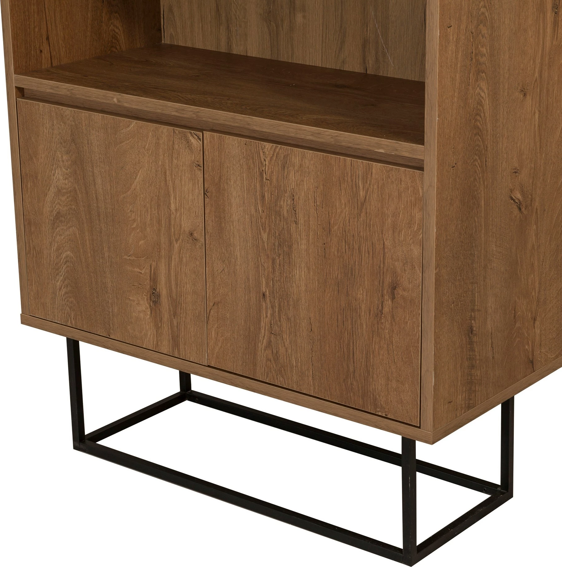 Set mobiljesh për dhomë dite, ngjyrë arre dhe e zezë, Laxus Takım 12