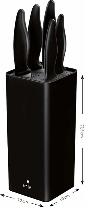 Set i thikave Smile SNS-6, 6 copë, ngjyrë e zezë