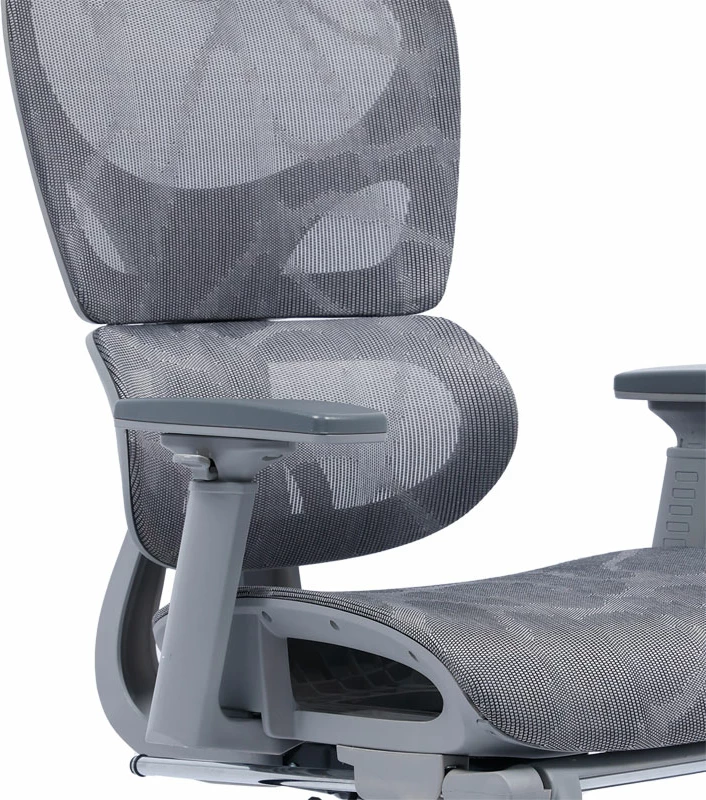 Karrige menaxheri për zyre me mbështetëse këmbësh Thelonius rrjetë gri