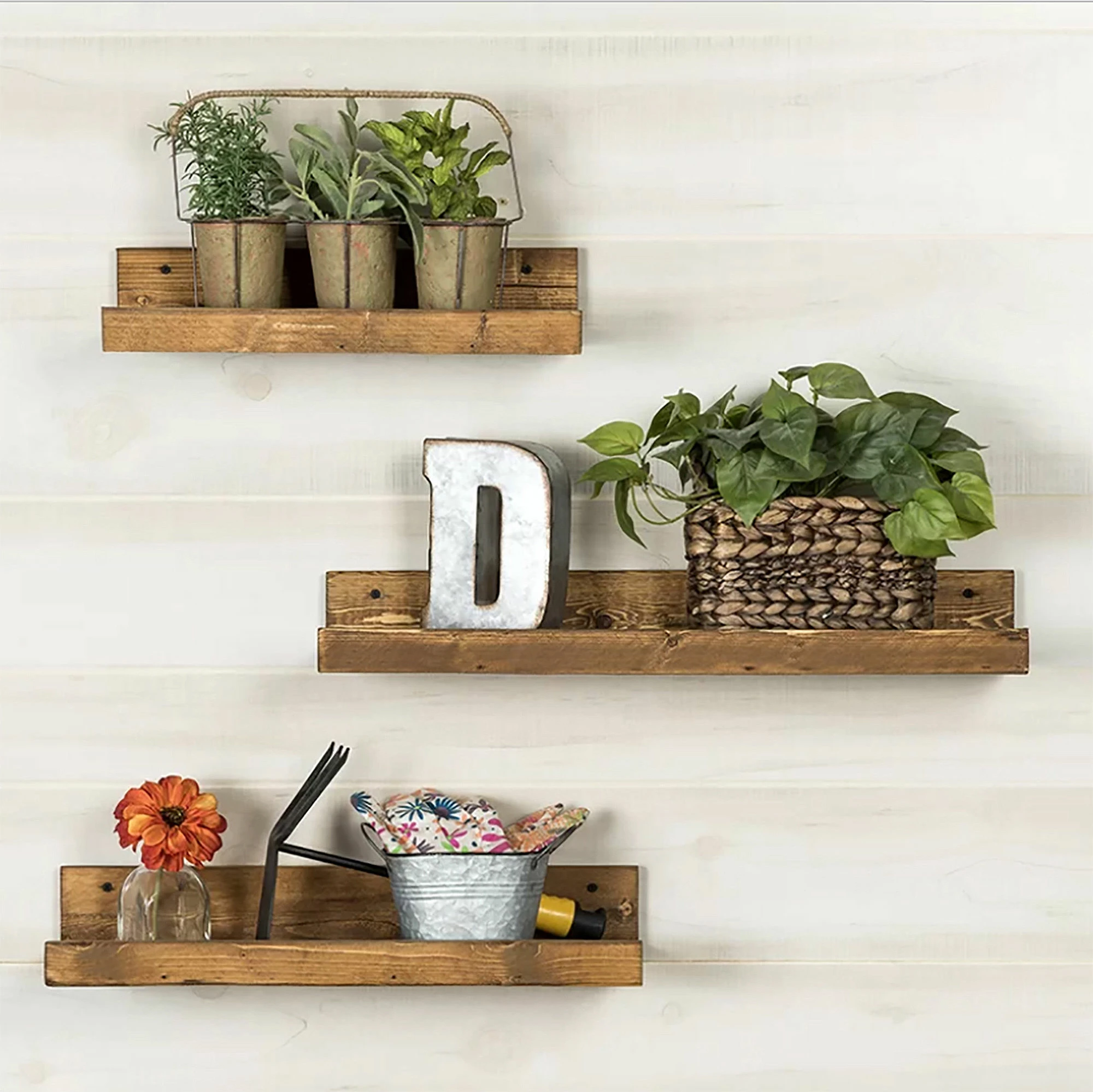 Raf muri Hanah Home, set prej 3 copash, ngjyrë arre, Raf118