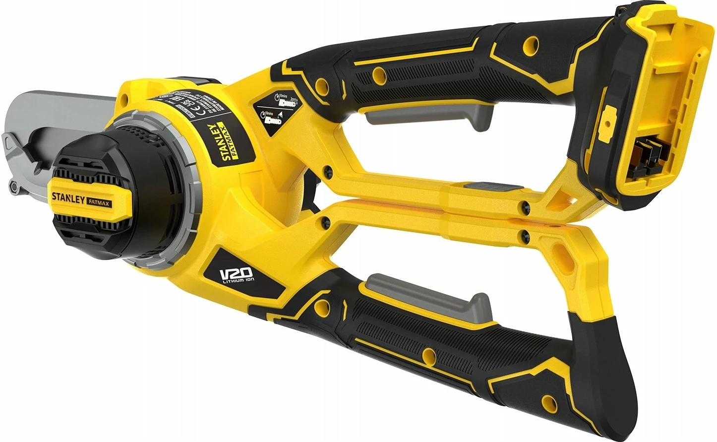 Krasitëse me zinxhir, Stanley Fatmax SFMCPS515B-XJ, 18V V20, prerje 100 mm, shinë 15 cm, pa bateri, e verdhë/zezë
