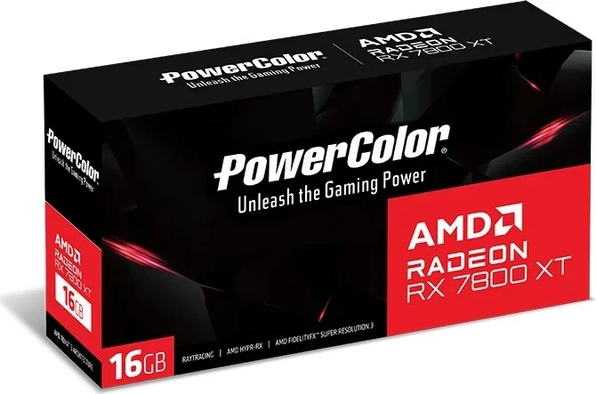 Kartelë grafike PowerColor RX 7800 XT, 16 GB GDDR6, E zezë