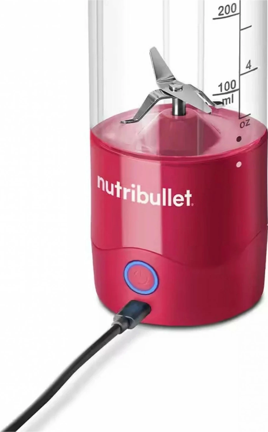 Blender portabil NutriBullet Portable, 0.475L, 2000mAh, roz