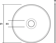 Disk prerës metali Graphite 57H730 115x1.0x22.2 mm INOX