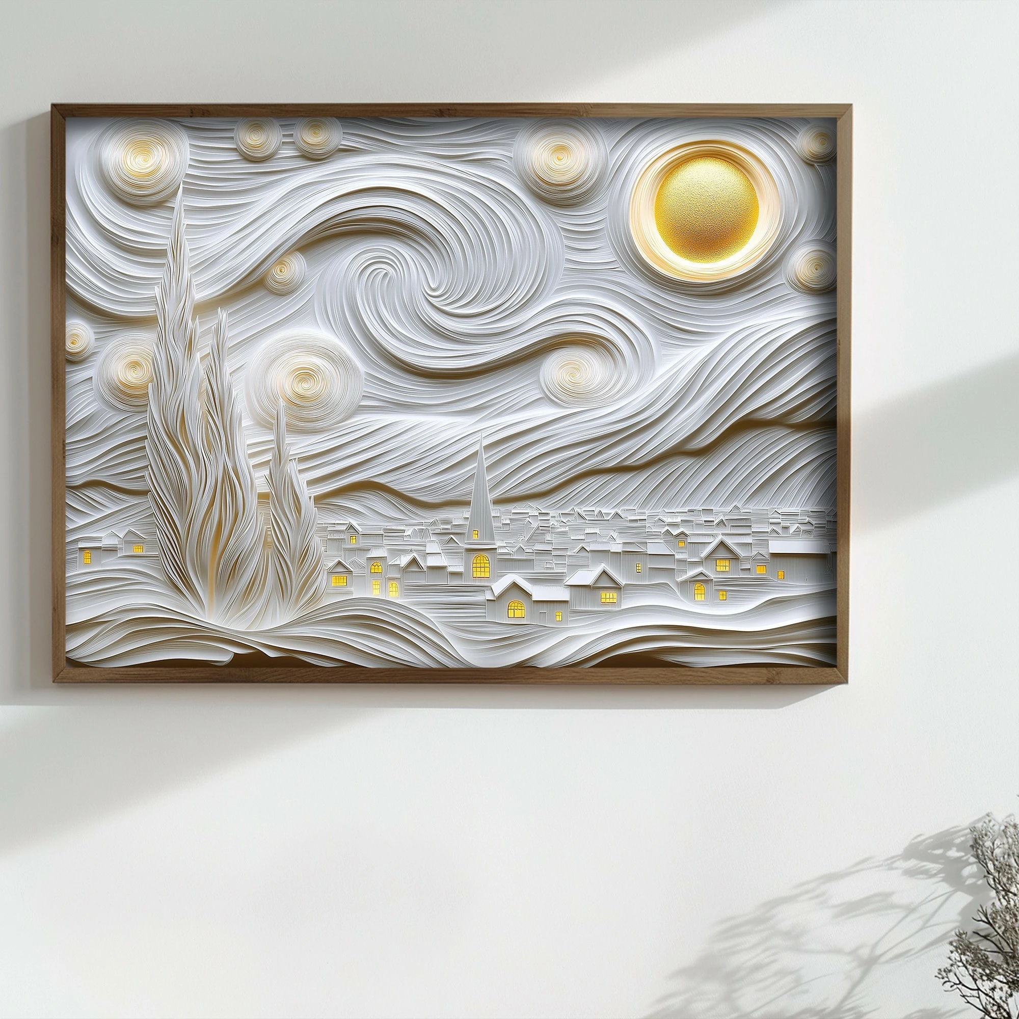 Pikturë dekorative me kornizë MDF, Wallity, TUN124-L, shumëngjyrëshe, 35x47x2cm