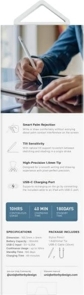 Stylus magnetik UNIQ Pixo Lite 2.0 për iPad, Rozë