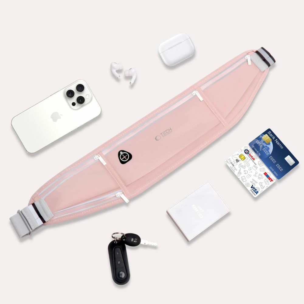 Çantë beli sportive Tech-Protect M3, rozë