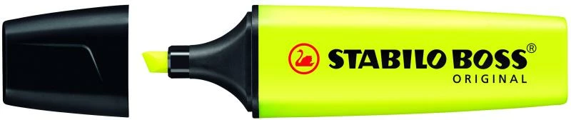 marker fluorescent për tekst Stabilo BOSS Original 70/24, 2 gjerësi vije, i rimbushshëm, verdhë