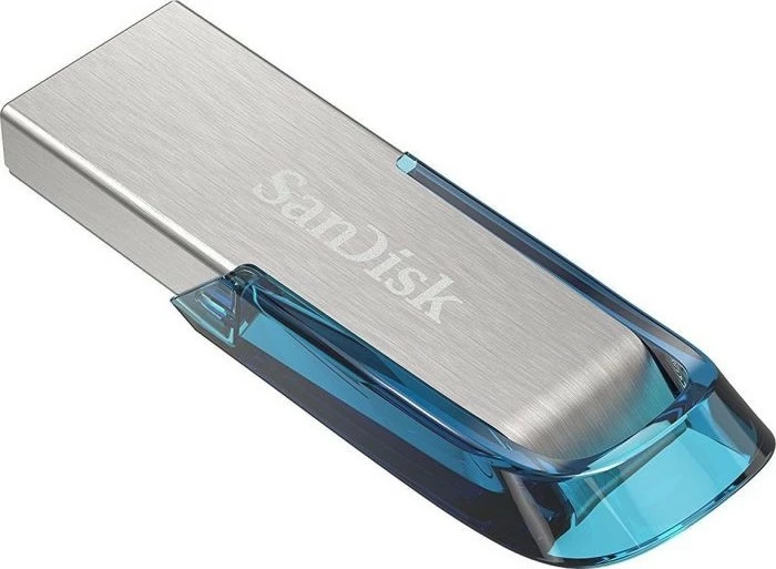 USB SanDisk Ultra Flair 64 GB, USB Type-A, 3.2 Gen 1, Blue, Silver