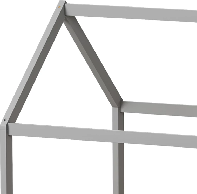 Krevat fëmijësh Nino Montessori, dru pishe, ngjyrë gri, 90x190cm