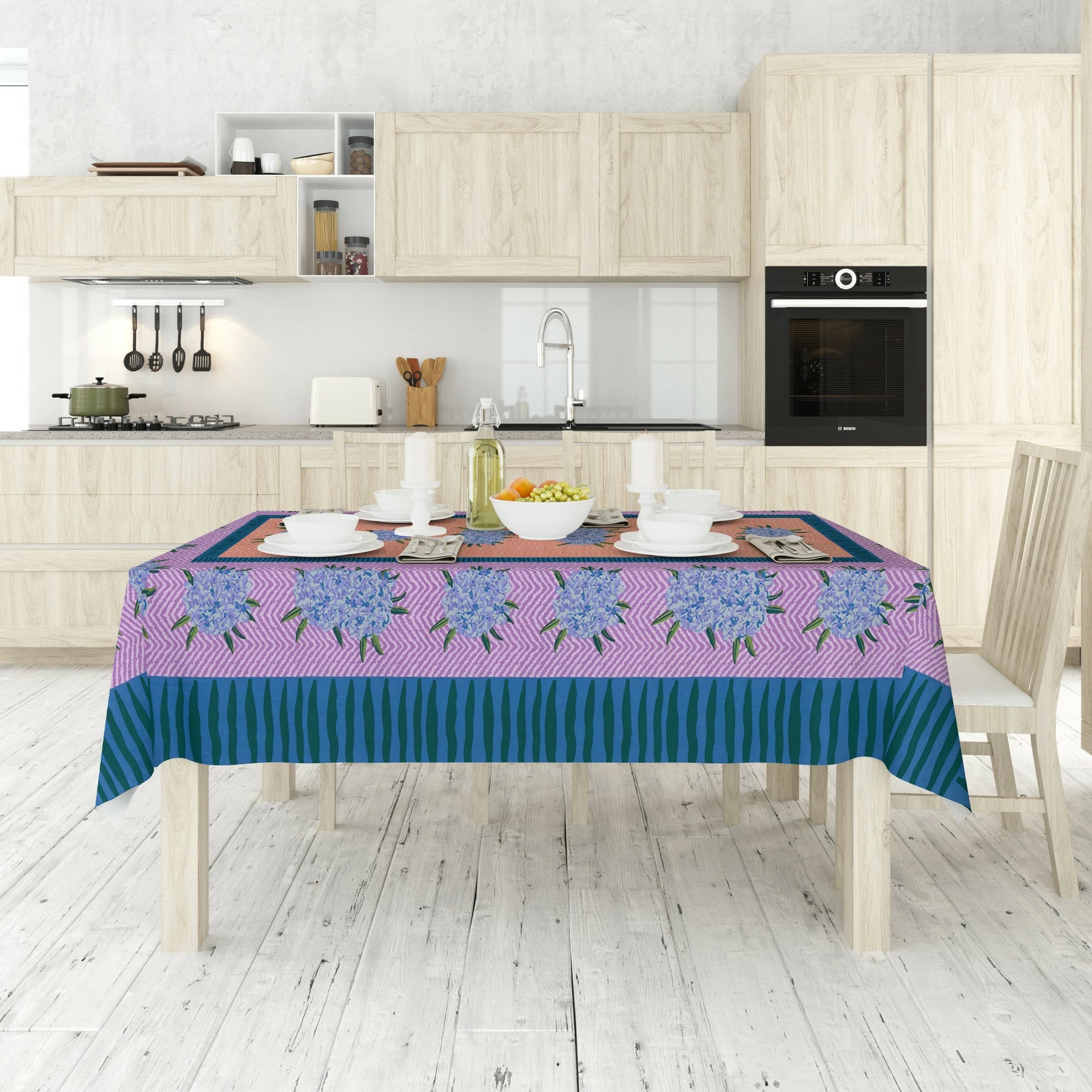 Mbulesë tavoline Hermia, shumëngjyrëshe, Asr-tblclt25-3, 140x180cm